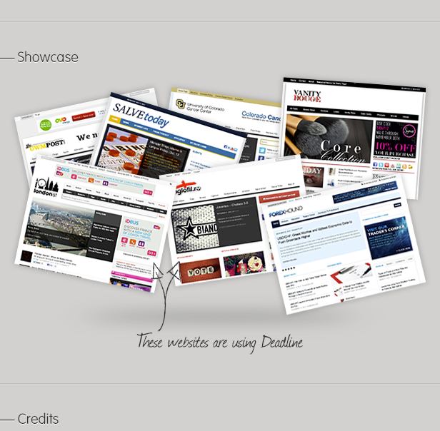 Showcase: These websites are using Deadline - Credits
